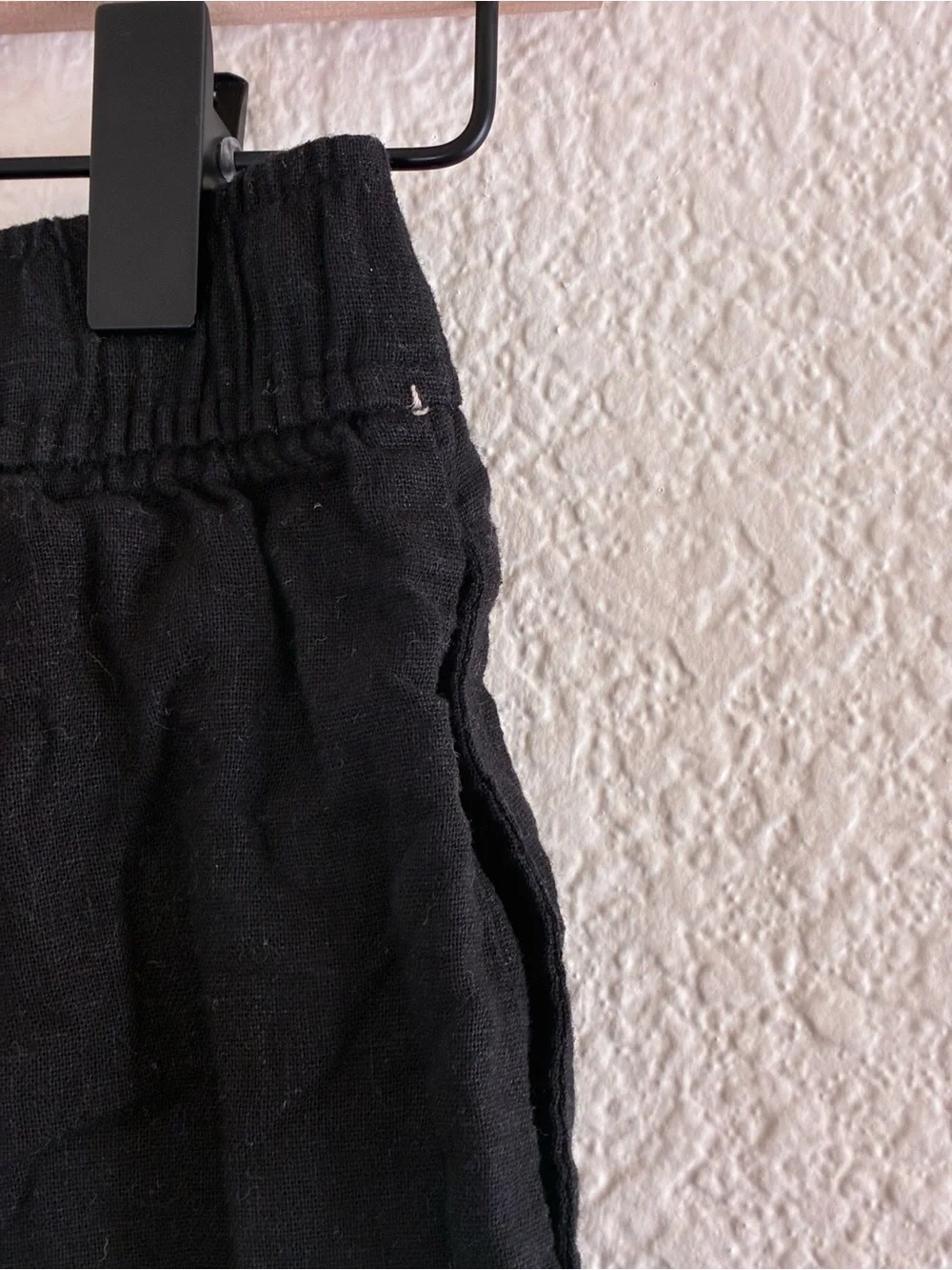 Old Navy | Like new black linen blend elastic waist mini skirt girls size 8
